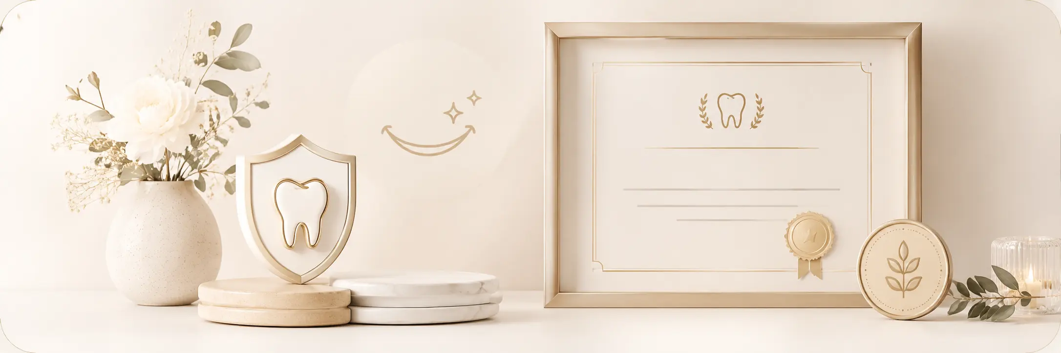Dental clinic credibility display
